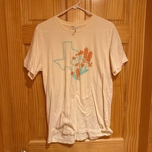 Texas Graphic Tee with Floral Design